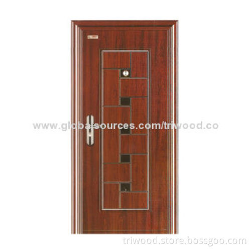 Steel Security Door with Cold-Rolled Steel, Acceptable Customization